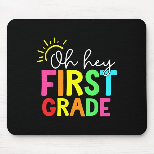 Hello First Gradeチーム1年生新学期Te マウスパッド (正面)