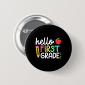 Hello First Gradeチーム1年生新学期Te 缶バッジ (正面&裏面)