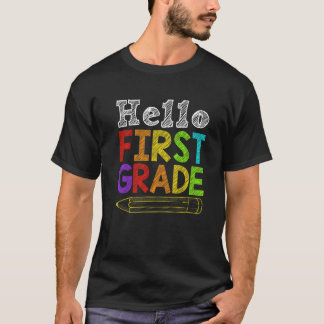 Hello First Gradeチーム1年生新学期Te Tシャツ