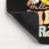 Hello First Gradeヒッピースマイル顔First Grade Back マウスパッド (コーナー)