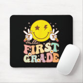 Hello First Gradeヒッピースマイル顔First Grade Back マウスパッド (マウス)