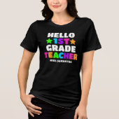Hello First Grade先生名新学期 トライブレンドTシャツ (正面)