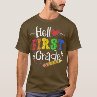 Hello First Grade新学期の先生パパM Tシャツ