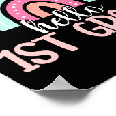 Hello First Grade新学期1年生先生 ポスター (角)