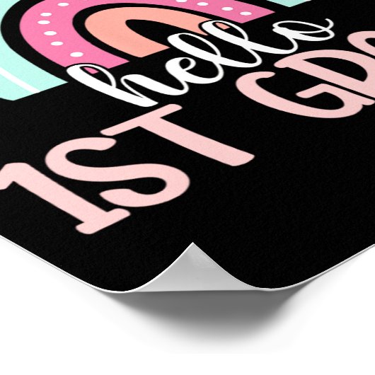 Hello First Grade新学期1年生先生 ポスター (角)