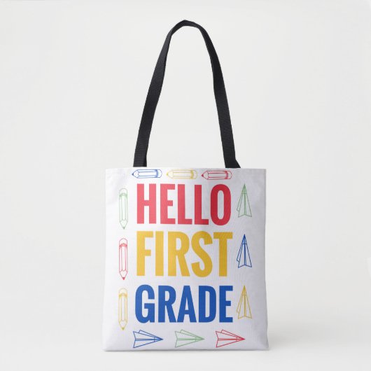 Hello First Grade トートバッグ (正面)