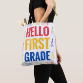 Hello First Grade トートバッグ (クローズアップ)
