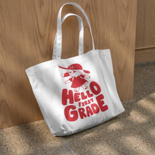 Hello First Grade トートバッグ