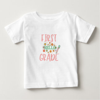 Hello First Grade ベビーTシャツ