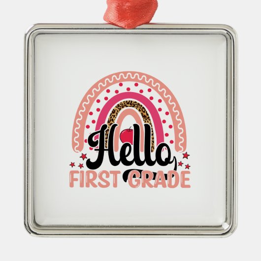 Hello First Grade メタルオーナメント (正面)
