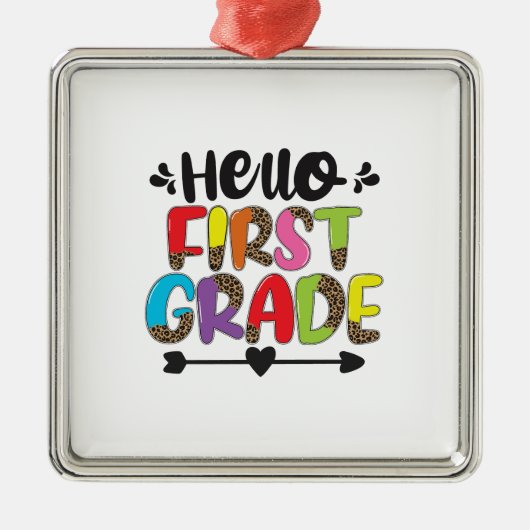 Hello First Grade メタルオーナメント (正面)
