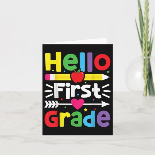 Hello First Grade 1年生新学期先生 カード (正面)