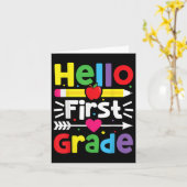 Hello First Grade 1年生新学期先生 カード (黄色い花)