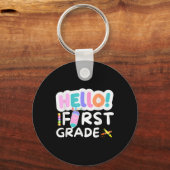 Hello First Grade 1年生新学期先生 キーホルダー (正面)