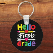 Hello First Grade 1年生新学期先生 キーホルダー (正面)