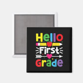 Hello First Grade 1年生新学期先生 マグネット (正面/裏面)