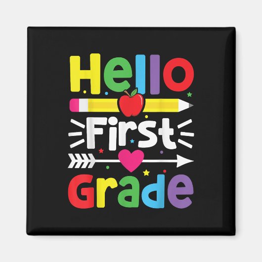 Hello First Grade 1年生新学期先生 マグネット (正面)