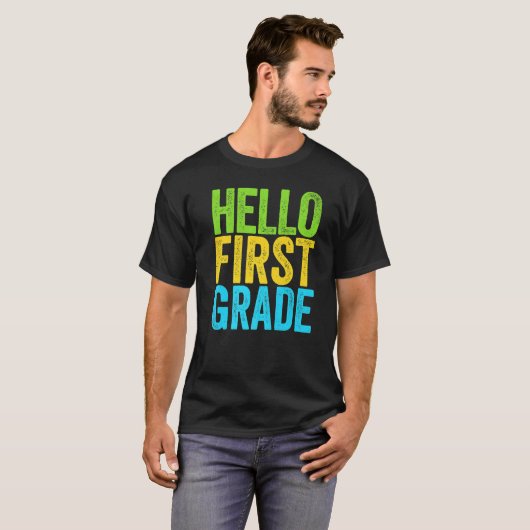Hello First Grade     1st Grade Back To School   Tシャツ (正面フル)