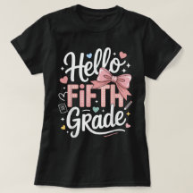Hello First Grade Teacher Coquette Pencil Bow