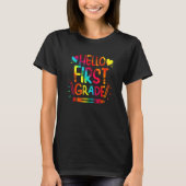 Hello First Grade Team 1st Grade Back To School Te Tシャツ (正面)