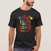Hello First Grade Team 1st Grade Back To School Te Tシャツ (正面)