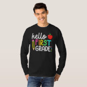 Hello First Grade Team 1st Grade Back To School Te Tシャツ (正面フル)
