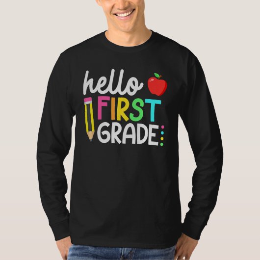 Hello First Grade Team 1st Grade Back To School Te Tシャツ (正面)