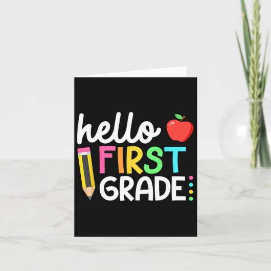 Hello First Grade Team 1st Grade Byck To School Te カード (正面)