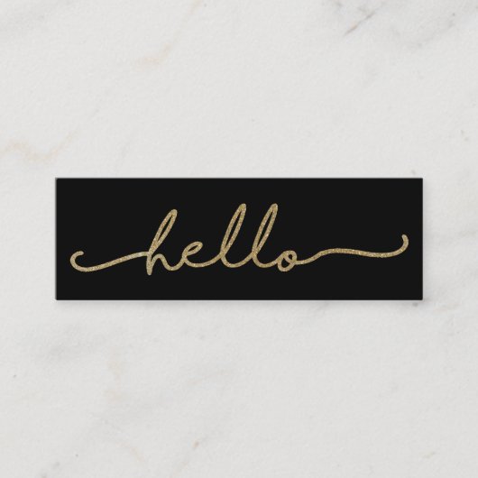 Hello Foilフェイク名刺 スキニー名刺 (正面)