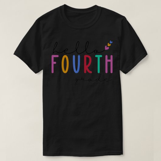 Hello Four Going新学期教え Tシャツ (デザイン正面)