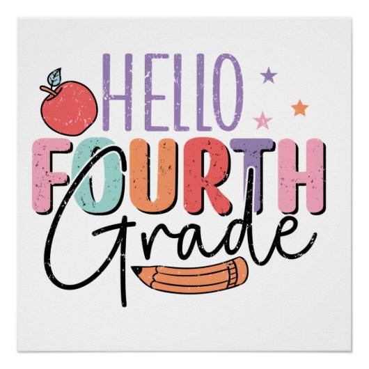Hello Four Grade新学期 ポスター (正面)