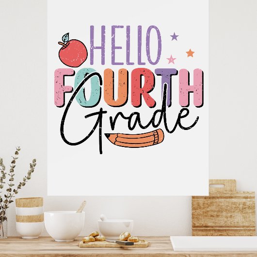 Hello Four Grade新学期 ポスター (キッチン)