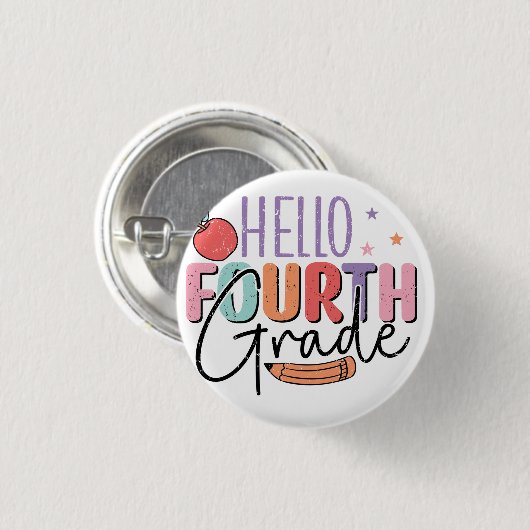 Hello Four Grade新学期 缶バッジ (正面&裏面)