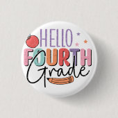 Hello Four Grade新学期 缶バッジ (正面)