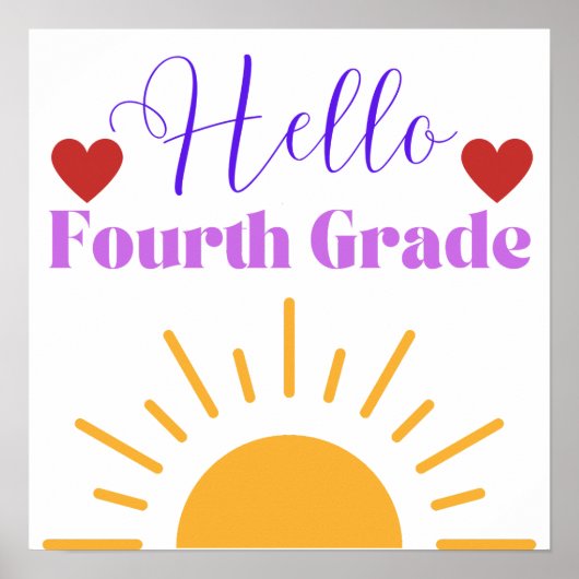 「Hello Four Grade」サンシャイン教室ポスター ポスター (正面)