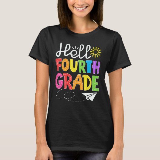 Hello Fourth Grade Fun 4Th Grade Back to School Tシャツ (正面)