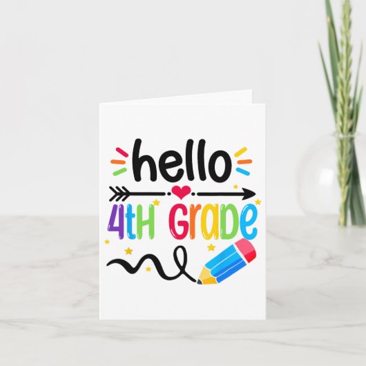 Hello Fourth Grade Team 4th Grade Ck To School Tea カード (正面)