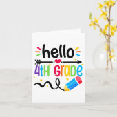 Hello Fourth Grade Team 4th Grade Ck To School Tea カード (黄色い花)