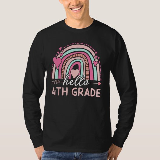 Hello Fourth Grade Team Back to School 4th Grade T Tシャツ (正面)