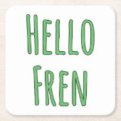 Hello Fren スクエアペーパーコースター (正面)