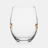 Hello Friend おもしろい Squirrel ステムなしワイングラス (右)