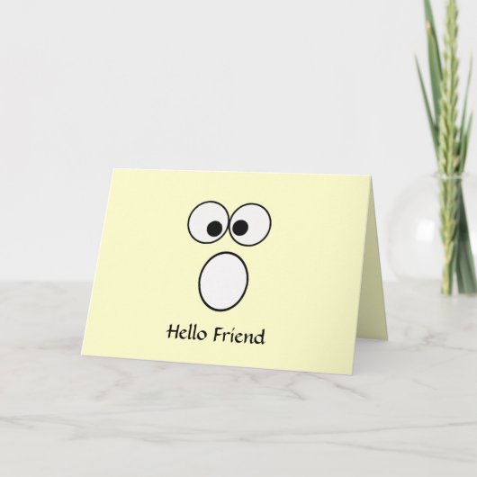 Hello Friend 1グリーティングカード サンキューカード (正面)