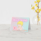 Hello Friend greeting card カード (黄色い花)