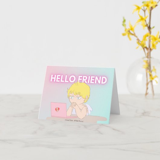 Hello Friend greeting card カード (黄色い花)