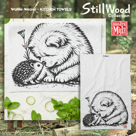 HELLO FRIEND • StillWood • チョウチョウ犬とハリネズミ キッチンタオル