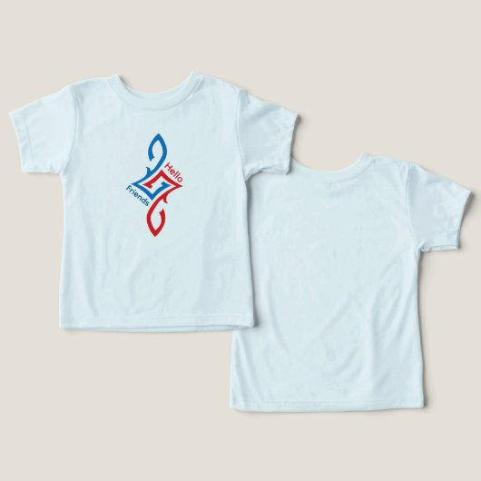 Hello Friends Simple Happy Greeting Design (デザイン正面&裏面)