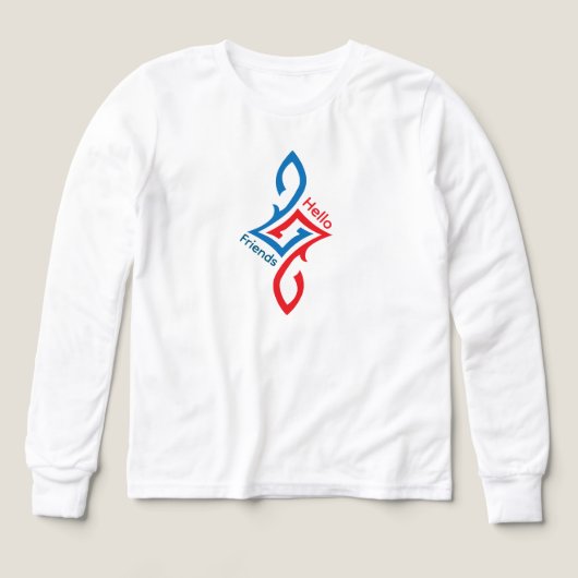 Hello Friends Simple Happy Greeting Design (デザイン正面)