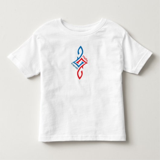 Hello Friends Simple Happy Greeting Design トドラーTシャツ (正面)