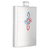 Hello Friends Simple Happy Greeting Design フラスク (右)