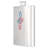 Hello Friends Simple Happy Greeting Design フラスク (左)